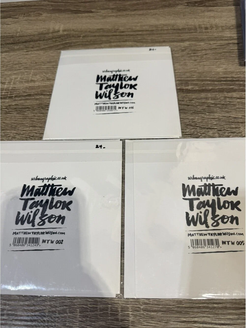 RARE Matthew Taylor Wilson Lot Of Three Greeting Cards. NWT. Made In UK
